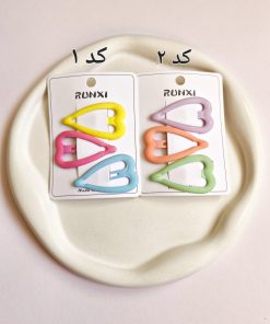 گیره تق‌تقی قلب رنگی