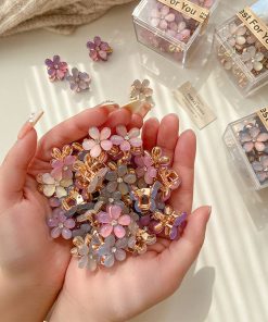 مینی کلیپس طرح گل شیشه ای
