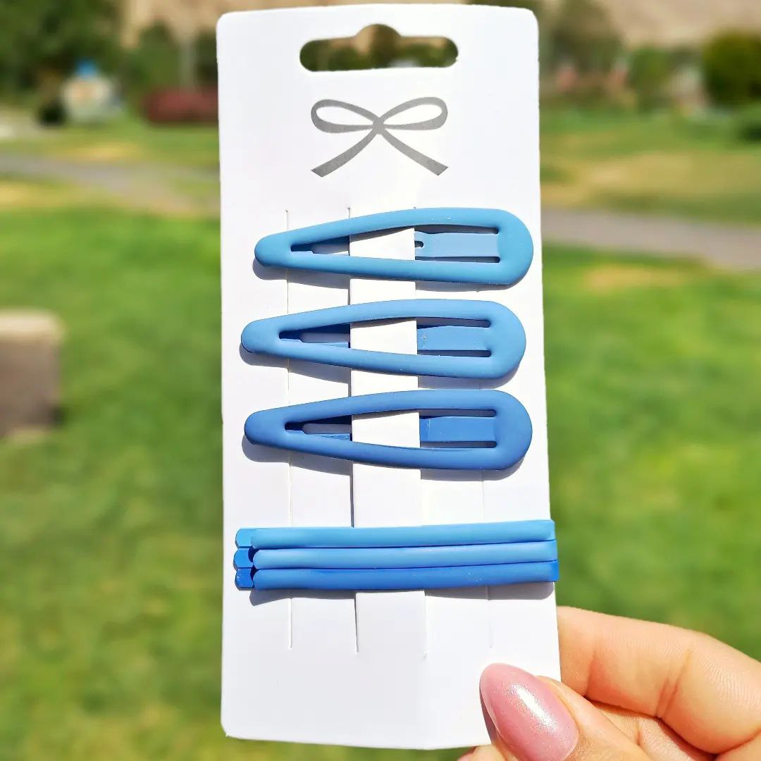 تقتقی و سنجاق مویی بادومی آبی