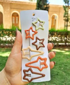 گیره تق‌تقی ستاره کرم قهوه‌ای