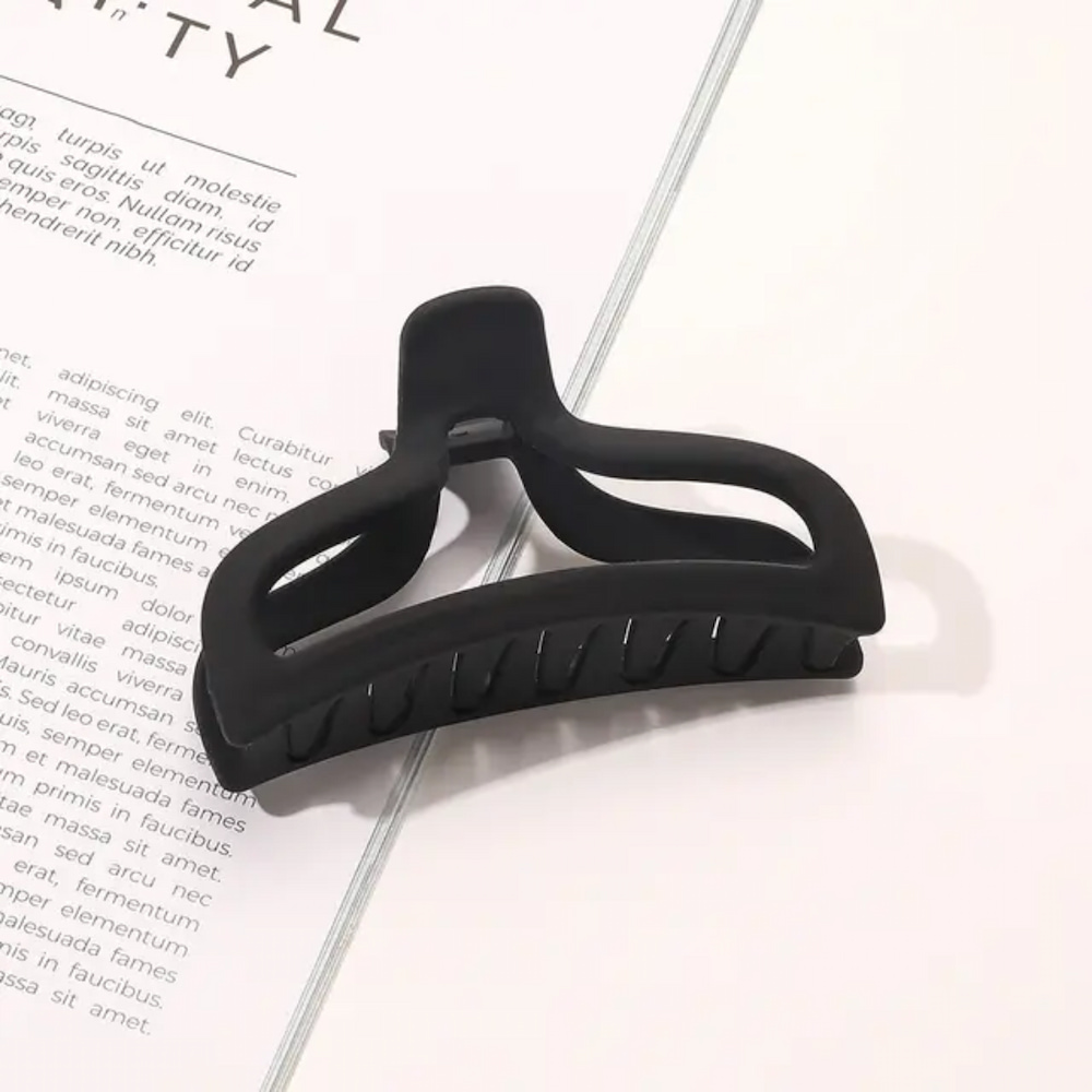 کلیپس مو مشکی مات مدل شیپوری سایز بزرگ