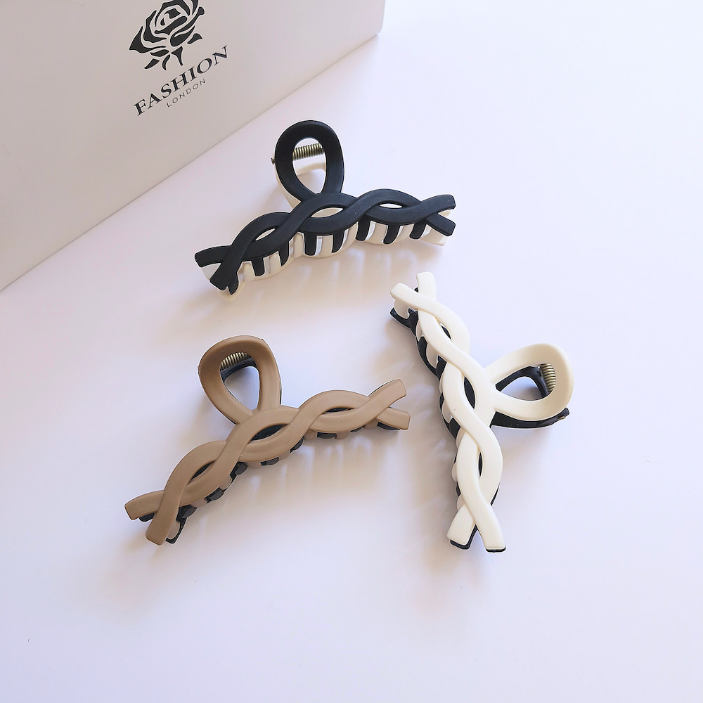 کلیپس مو کارتیه دو رنگ مات