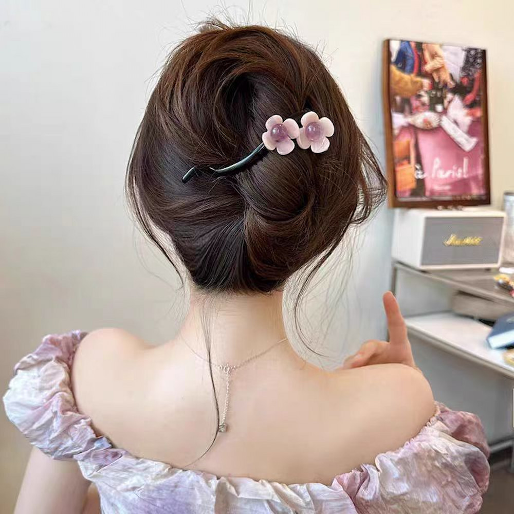 گیره مو چفتی مدل دو گل - Image 7