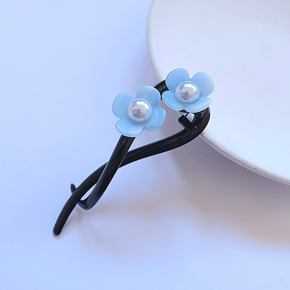 گیره مو چفتی مدل دو گل - Image 5