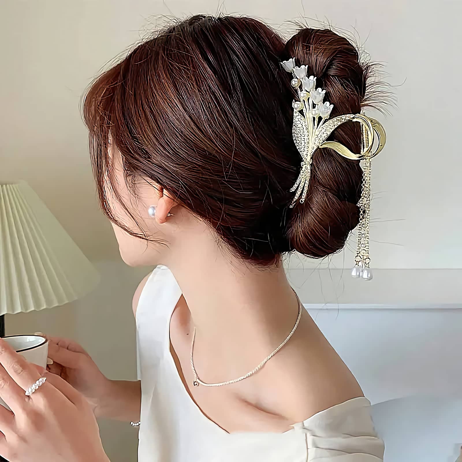 کلیپس شاخه گل مرواریدی - Image 4