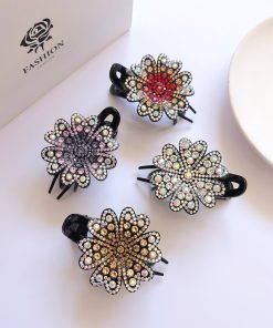 گیره مو مجلسی گل نگینی