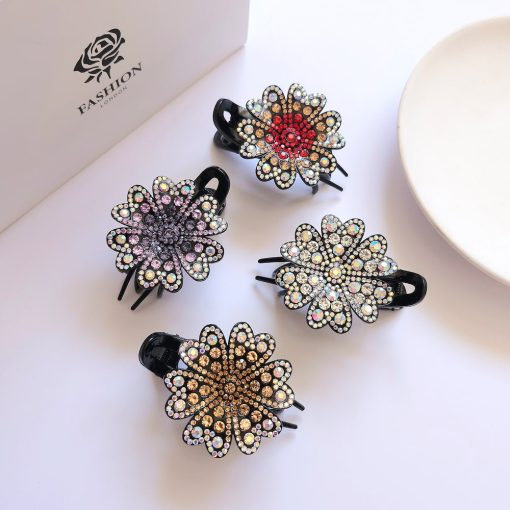 گیره مو مجلسی گل نگینی