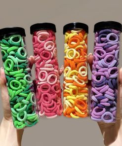 پک کش مو کوچک رنگی ظریف و حوله ای برای بافت مو