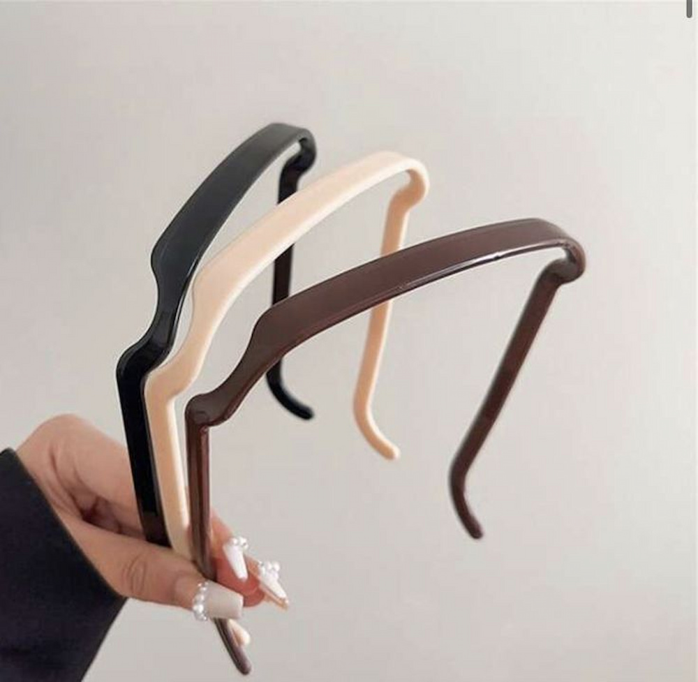 تل سر عینکی مینیمال در رنگهای مشکی، کرم و قهوه ای