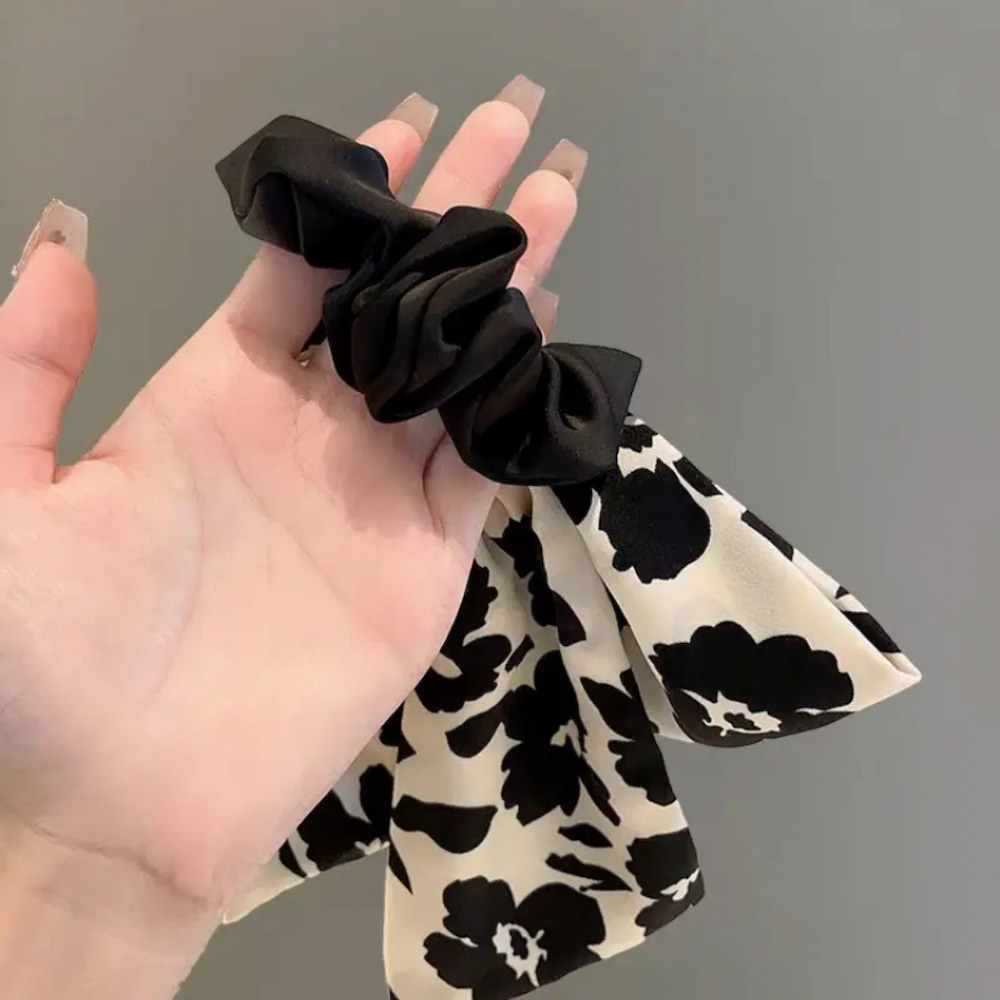 اسکرانچی ساتن پاپیونی گل - Image 4