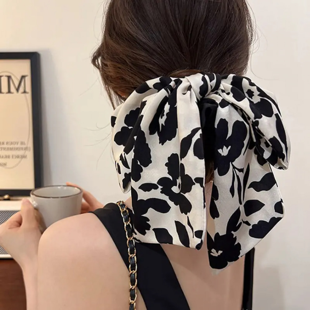 اسکرانچی ساتن پاپیونی گل - Image 6