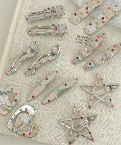 گیره مو استیل خالخالی