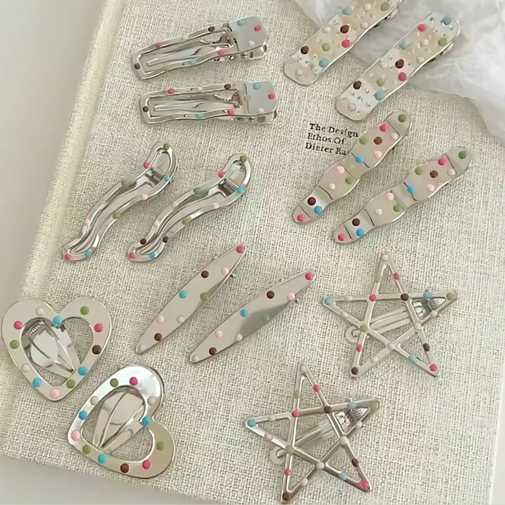 گیره مو استیل خالخالی