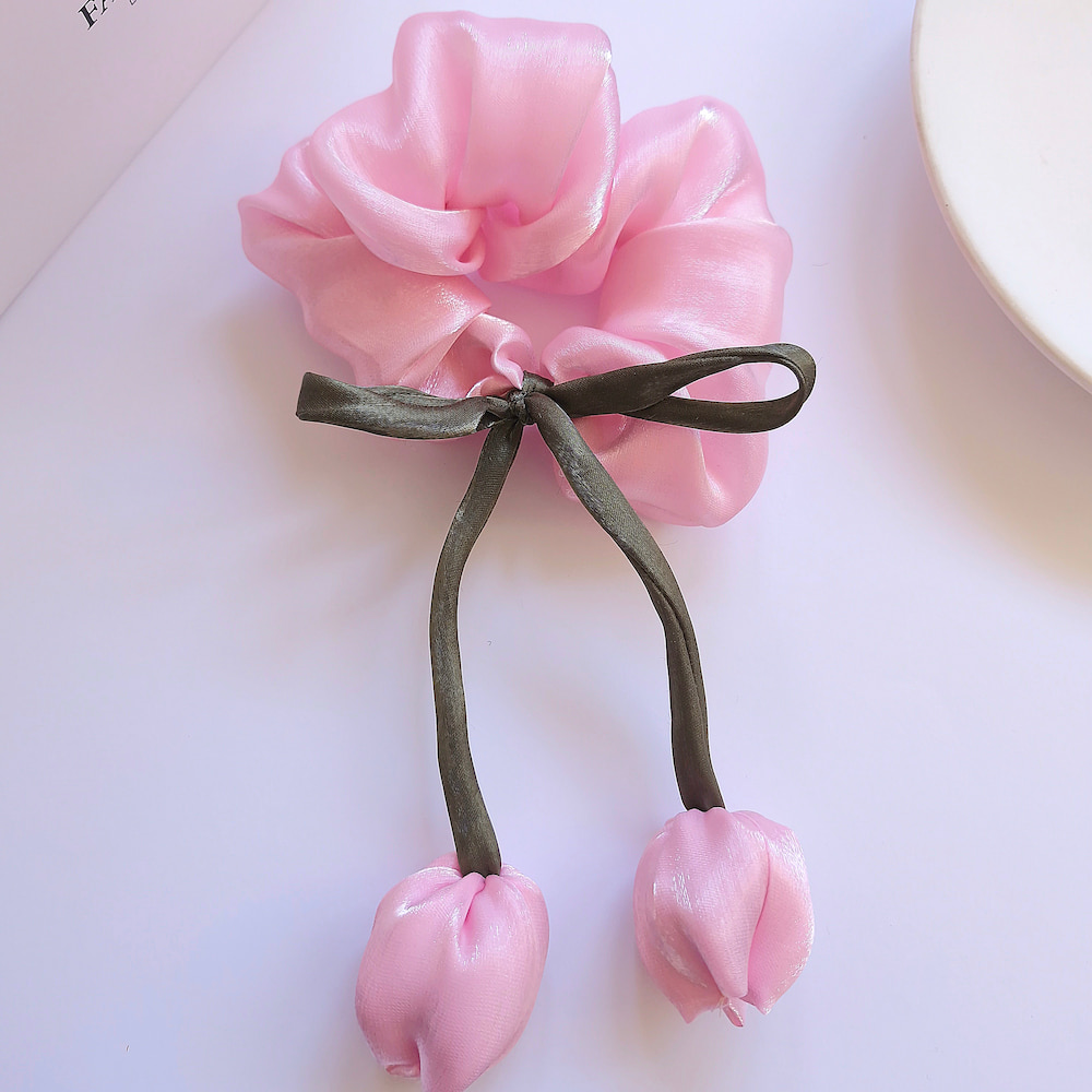 اسکرانچی ساتن گل لاله - Image 3