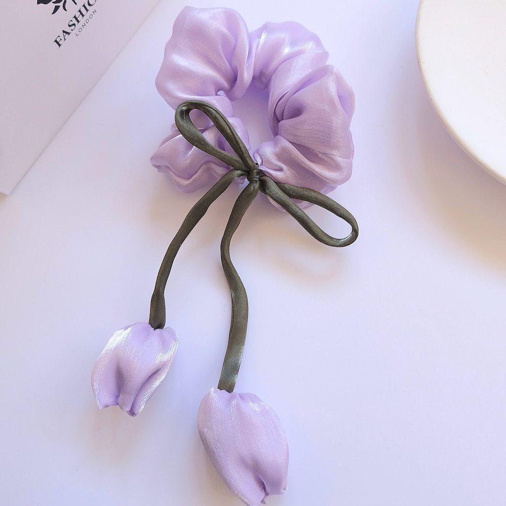 اسکرانچی ساتن گل لاله - Image 4