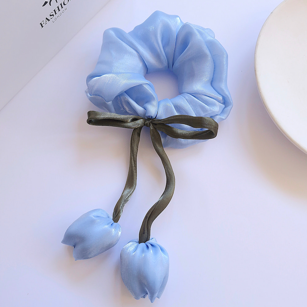 اسکرانچی ساتن گل لاله - Image 5