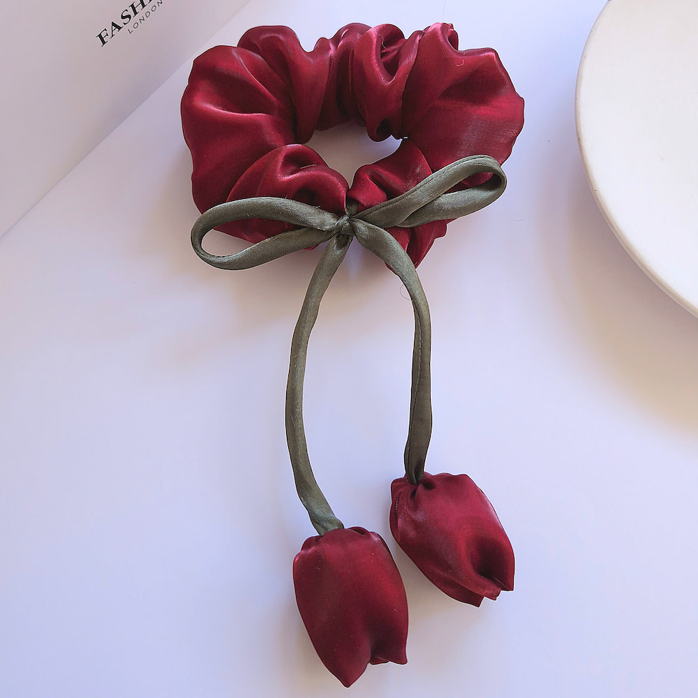 اسکرانچی ساتن گل لاله - Image 8